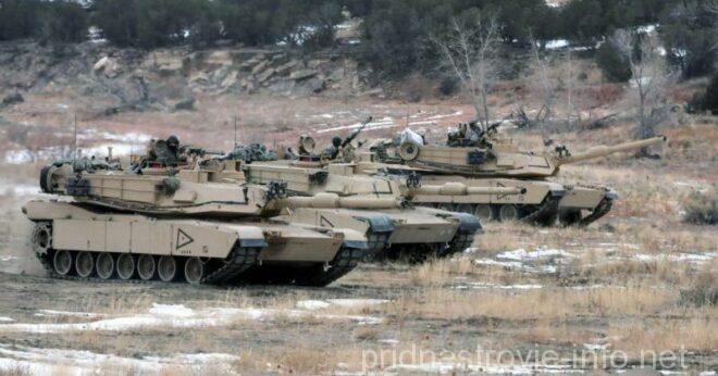 танки Abrams и Leopard